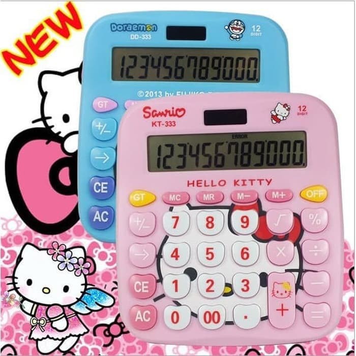 

ZJTM121 Kalkulator Doraemon hello kitty Kalkulator kartun calculator