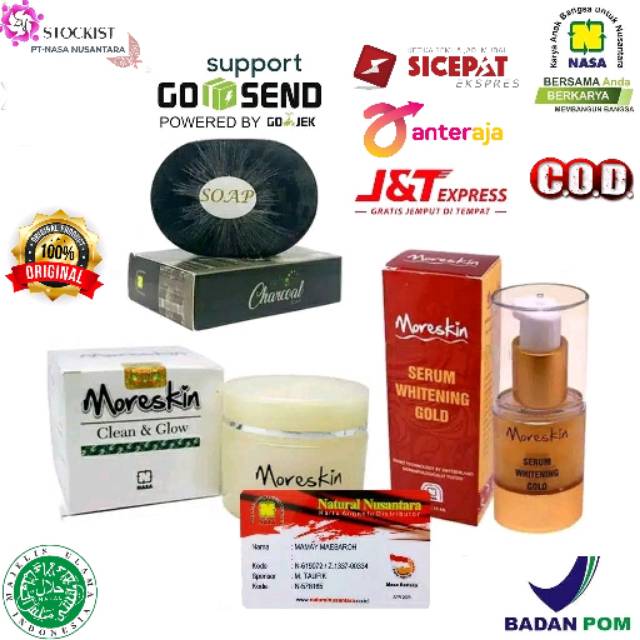 PAKET MORESKIN FLEK HITAM Clean & Glow Original nasa