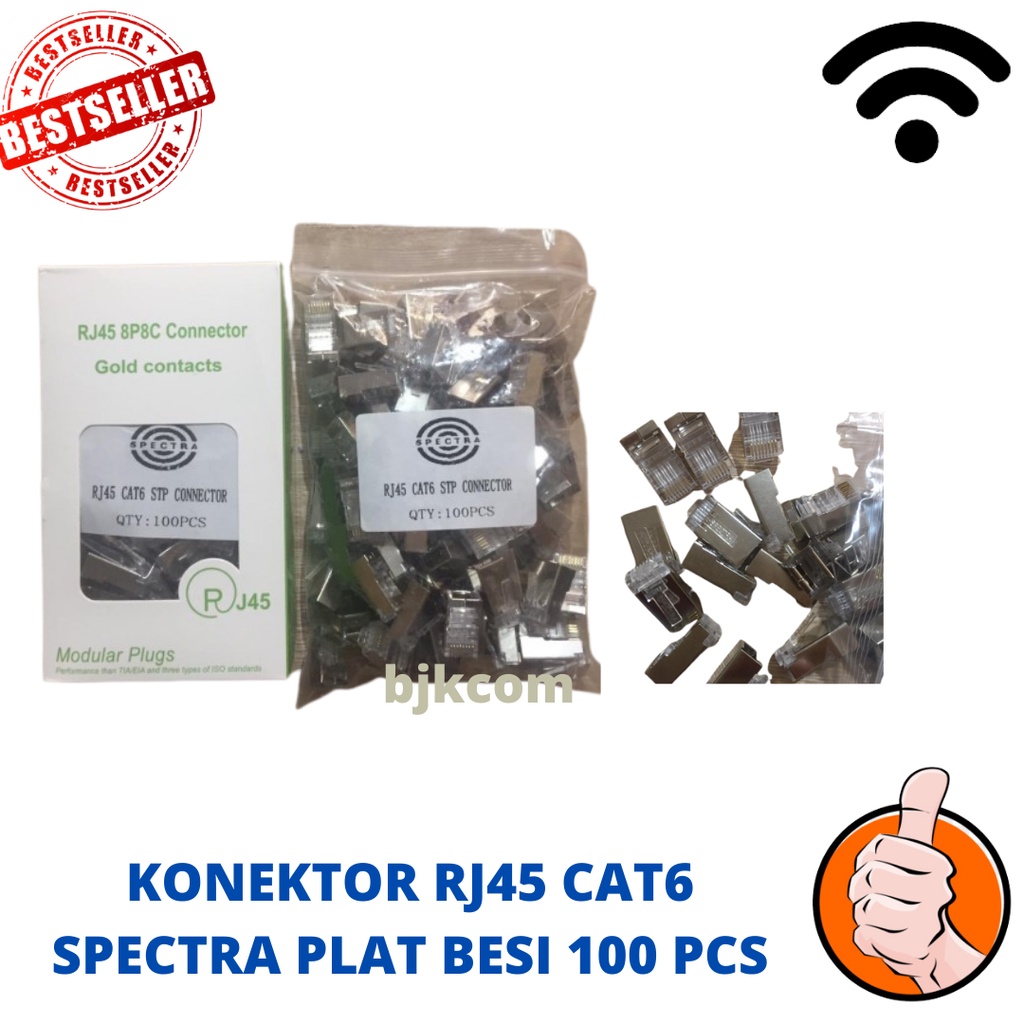 KONEKTOR RJ45 CAT6 SPECTRA BESI 100 PCS