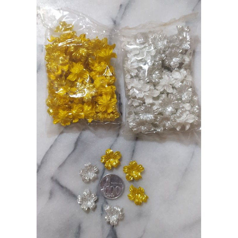 Kelopak Bunga Model Tanjung Silver Gold Shopee Indonesia