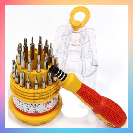 OBENG SET 31 IN 1 SERBAGUNA OBENG SET MULTIFUNGSI 31PCS SCREWDRIVER OBENG PERBAIKI HP KECIL