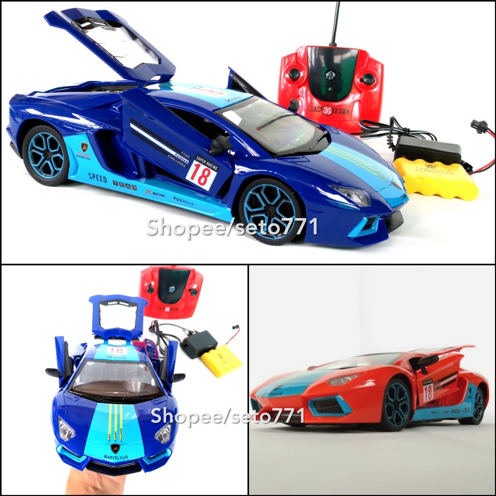 Buka Pintu + Bagasi dari Remot Kontrol Mobil Remote Control RC Bugati Lamborghini 1:16 High Quality