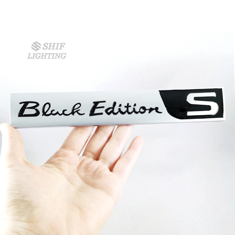 1Pc Stiker Emblem Logo S Warna Hitam Untuk Bagasi Belakang Mobil LEXUS