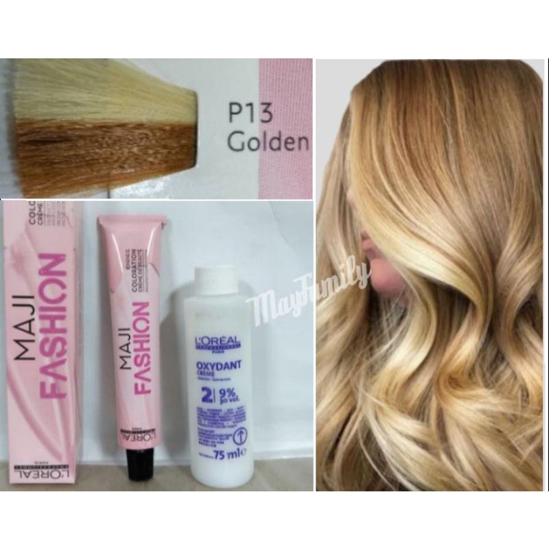 Cat rambut loreal majifashion 13 golden sand pewarna rambut
