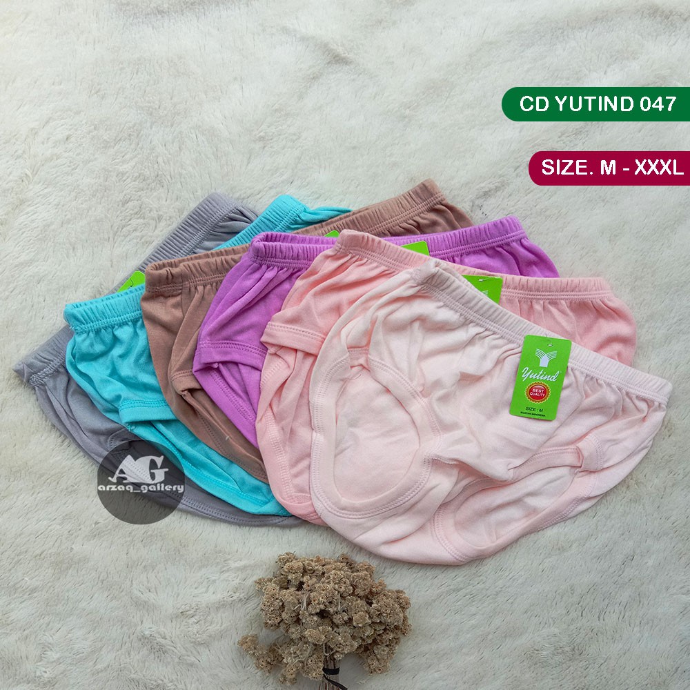 6 pcs - CD yutind 047 | cd yutind wanita | celana dalam wanita Uk M-XXXL