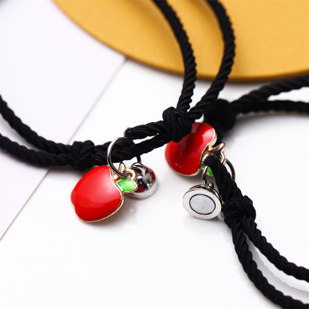 2pcs gelang couple Gelang Magnetik Gaya Baru Hadiah untuk teman dan pasangan sebagai simbol persahabatan dan cinta