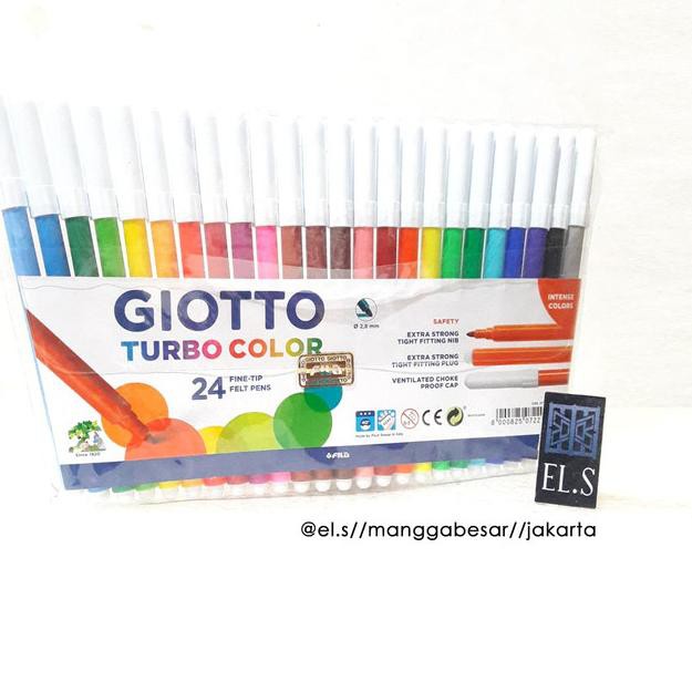 

Ready Stock!-034 Giotto Turbo Color Set 24 Warna ( Spidol )