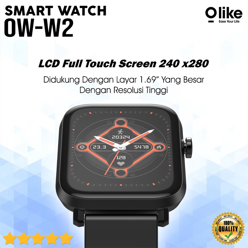 Olike OW-W2 Smartwatch Zeth W2 With Blood Pressure Monitor Smart Band Watch Jam Tangan Pintar