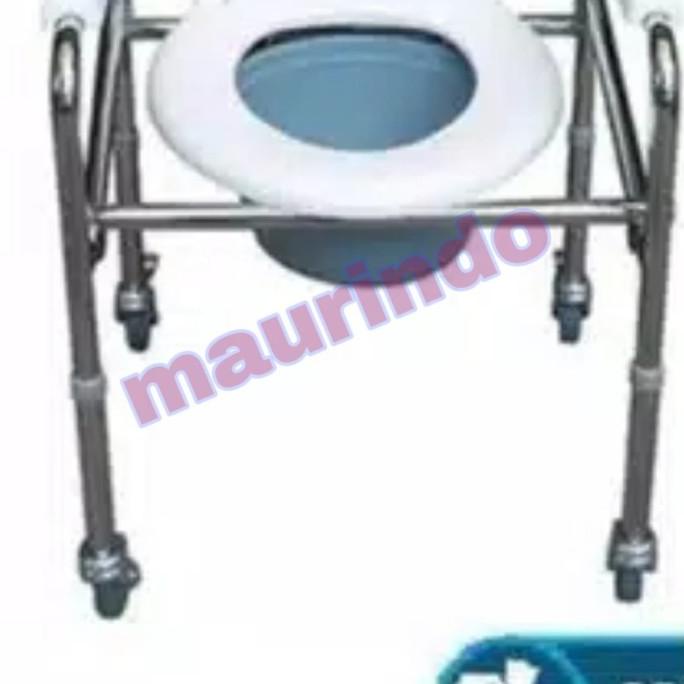 COD - COMODE KURSI BAB COMMODE CHAIR BISA LIPAT DENGAN RODA DHFGH54654