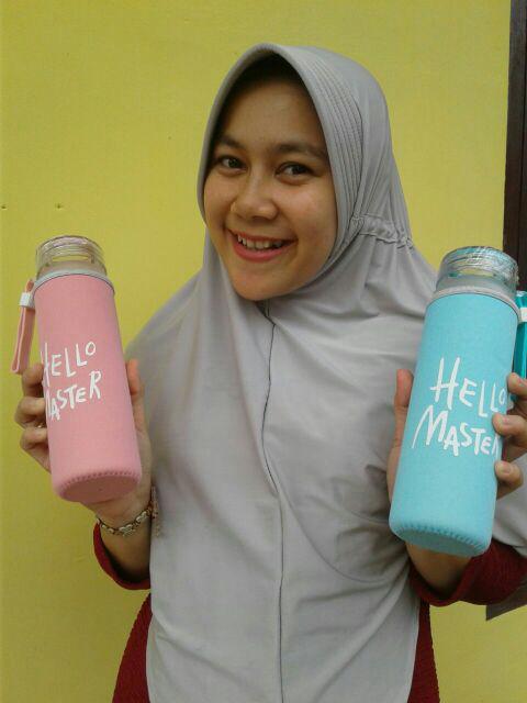 Hot Promo Botol Minum Hello Master + Free Sarung (480ml)