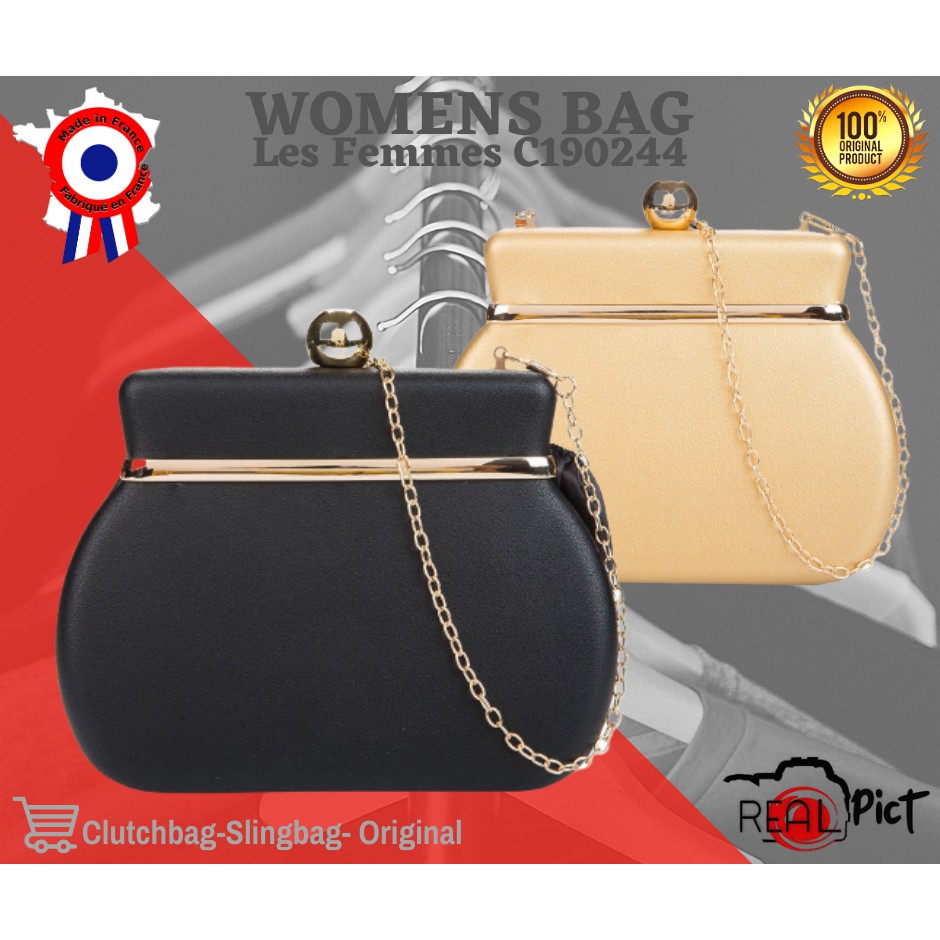 Les Femmes Tas Pesta Clutchbag Slingbag Import C190244 Original