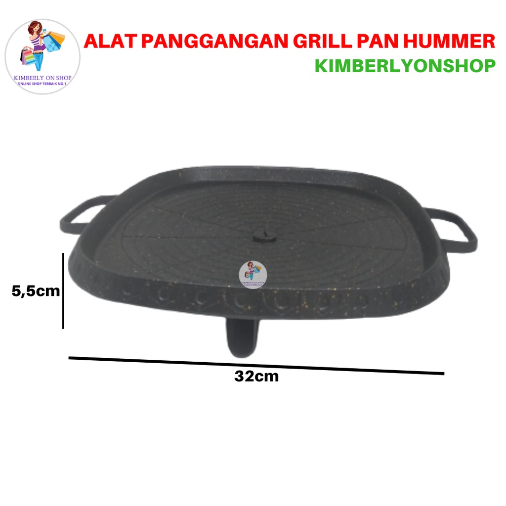 Alat Bakar BBQ Panggangan Bulgogi Square Grill Pan Hummer 32cm