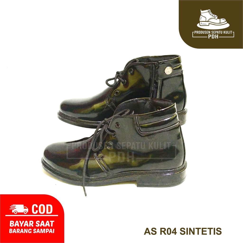 SEPATU PDH TALI RESLETING 04 KILAP MENGKILAP JATAH POLRI TNI SATPAM SEPATU DINAS PRIA