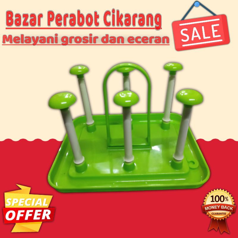 Stand Gelas Spirit / Rak Gelas Gantung Plastik