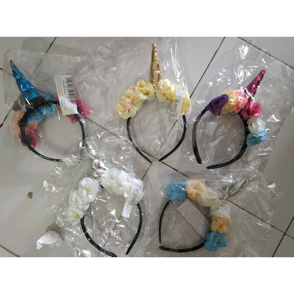 Bando unicorn bunga cantik murah