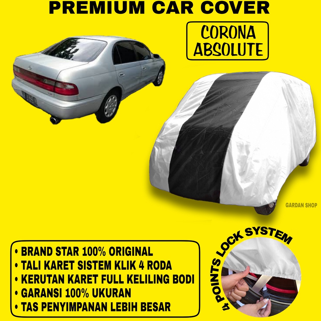 Body Cover CORONA ABSOLUTE SILVER HITAM Penutup Bodi Mobil Corona Absolute Waterproof PREMIUM