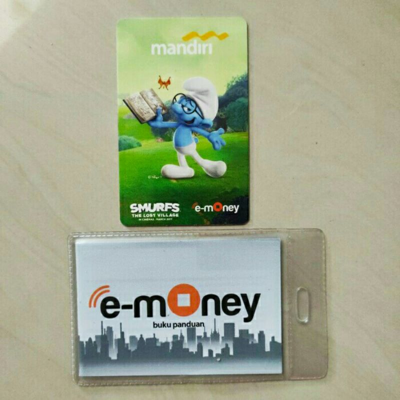 Mandiri eMoney Rare Edition - SMURFS -The Lost Villages ORI /Like eTOLL Tapcash Flazz or Brizzi