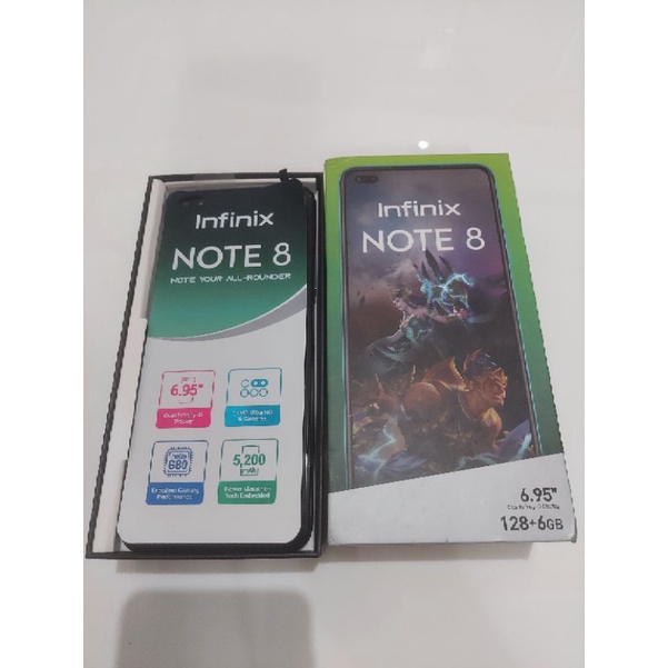 infinix note 8 ram 6/128gb fullset garansi preloved second bekas