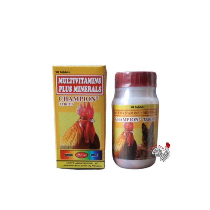 New CHAMPION Multivitamin Vitamin Obat Ayam Aduan | 50 Pil