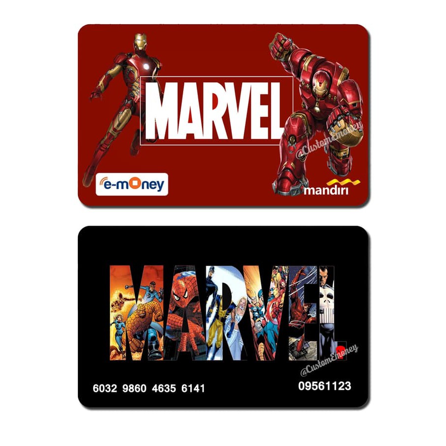 Kartu Mandiri 50 Rb Etoll E-Money E-Toll Marvel Super Hero Ironman