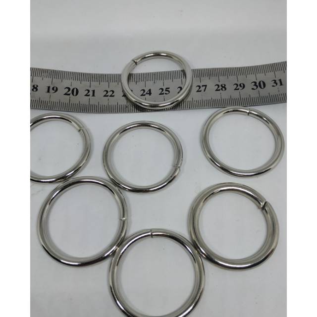 Ring bulat 3cm bahan kerajinan tas tebal perlusin