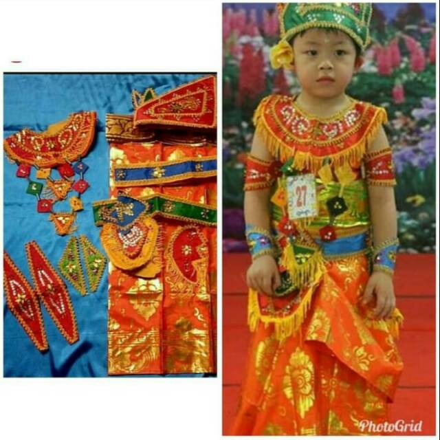 Baju adat bali panji semirang anak tanggung