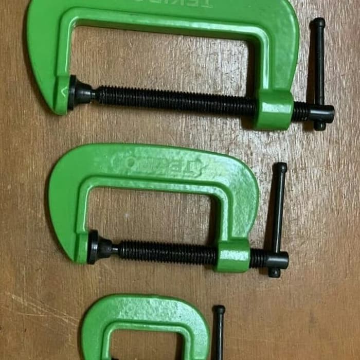 TEKIRO klem C 1&quot; 2&quot; 3&quot; / catok set 3 pcs ukuran inchi / clamp C set