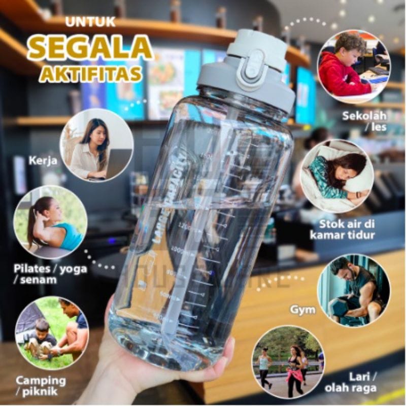 BOTOL MINUM  SELIYA BIG 2.4 LITER / BOTOL MINUM VIRAL BENING 2 LITER TRANSFARAN FREE BUBBLE