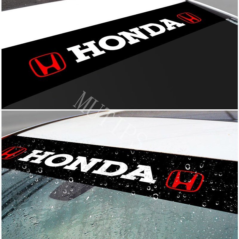 Stiker Kaca Depan Dan Belakang Mobil Honda Civic CRV HRV BRV Jazz Freed Brio Accord Bahan PVC Tahan Air