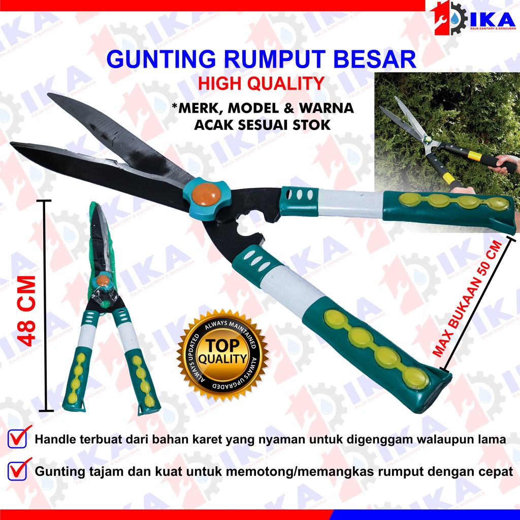 Gunting Rumput Gagang Kayu LOKAL Taman Kebun Dahan Ranting Daun Pagar MURAH / Gunting Rumput Besi Tajam Alat Berkebun Gunting Ranting Kenmaster