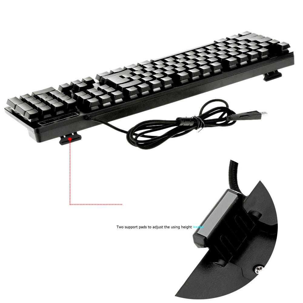 Trend-Warwolf V10 Semi Mechanical Keyboard Gaming Full Backlight RGB - Hitam