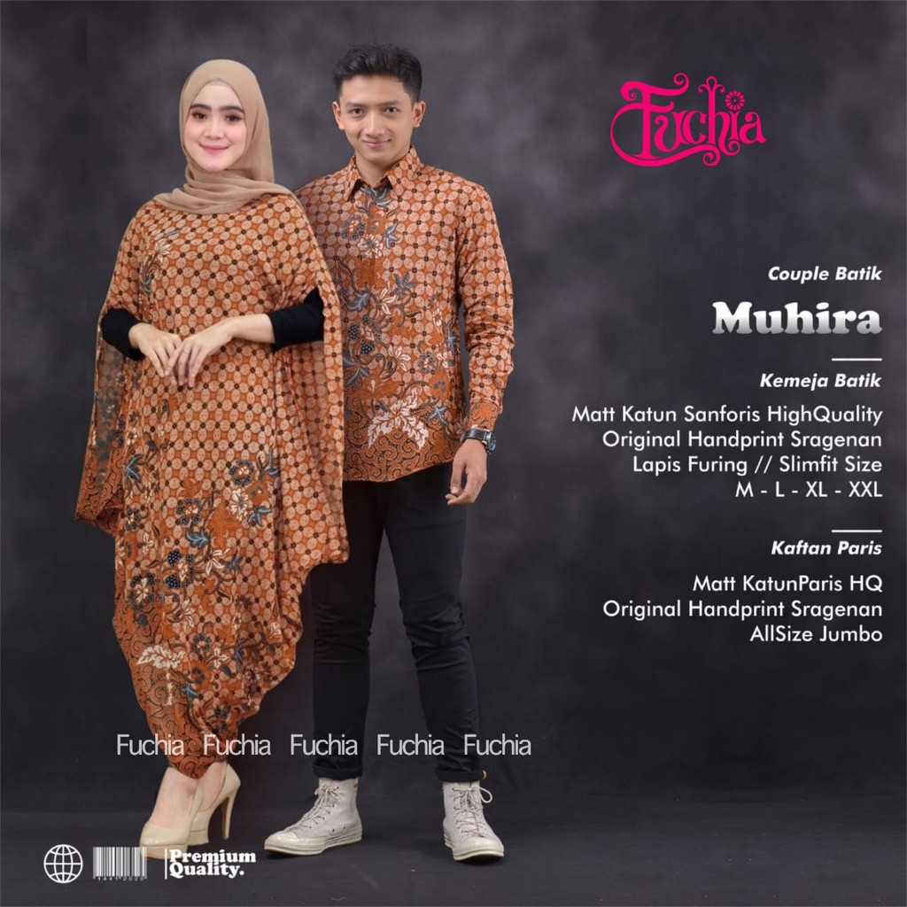 Batik Couple Muhira Kaftan Batik Asimetris Paris Kemeja Batik Pria Lengan Panjang By Fuchia