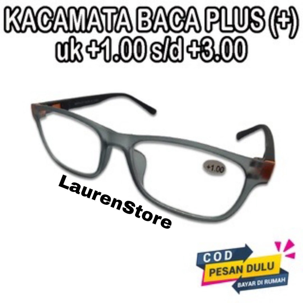 COD - Kacamata Baca Plus Lensa  Plus 1.00 sd Plus 3.00 Pria dan Wanita  / Kacamata baca rabun dekat 