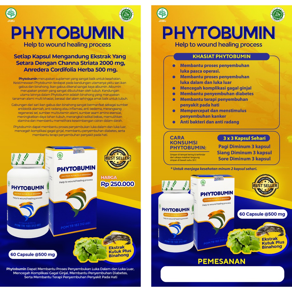 PHYTOBUMIN Sudah BPOM bisa COD Seluruh Indonesia