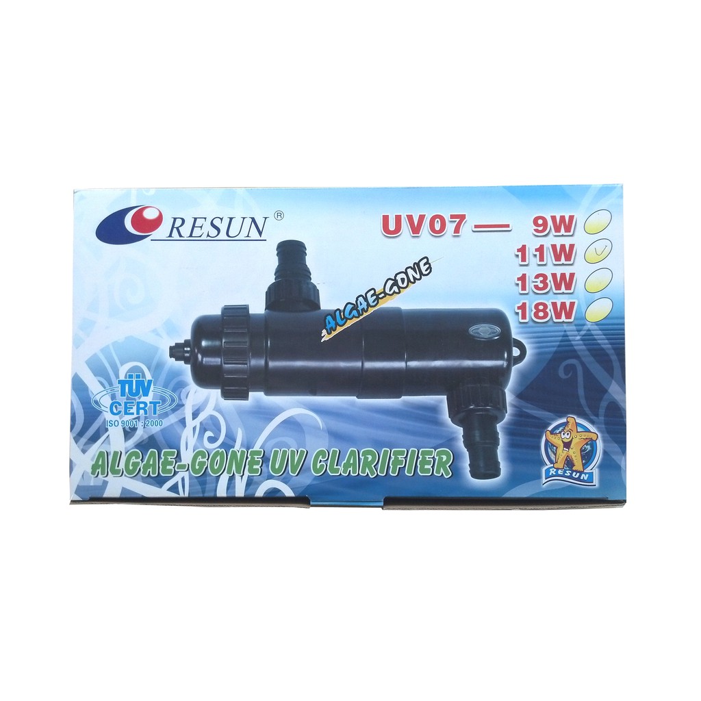 RESUN UV-07 18watt / lampu ultra violet kolam ikan koi / lumut / alegae / penjernih / filter