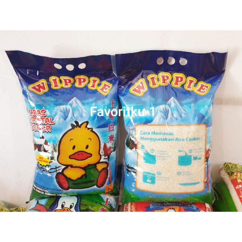 

Beras WIPPIE Kristal Super Punel,Satu Pabrik Dengan PIN PIN 10 kg