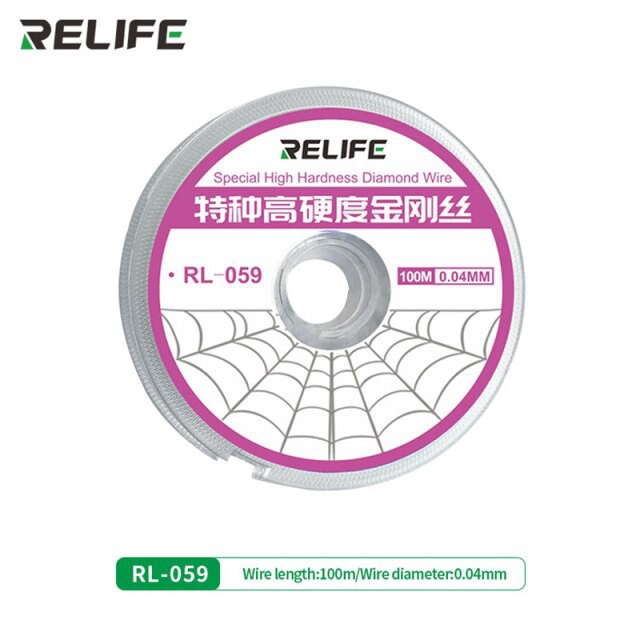 Kawat Separator / Benang pemisah LCD Touchscreen RELIFE RL-059 0.04mm 0.10mm Kaisi 0.06mm 100M / Scr