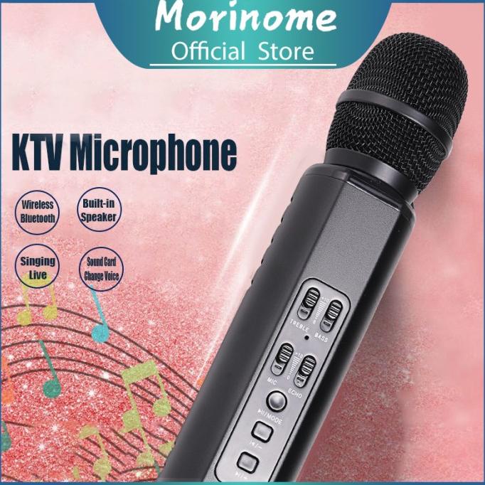 Mic Karaoke K6 Microphone Speaker Mikrofon Wireless Bluetooth