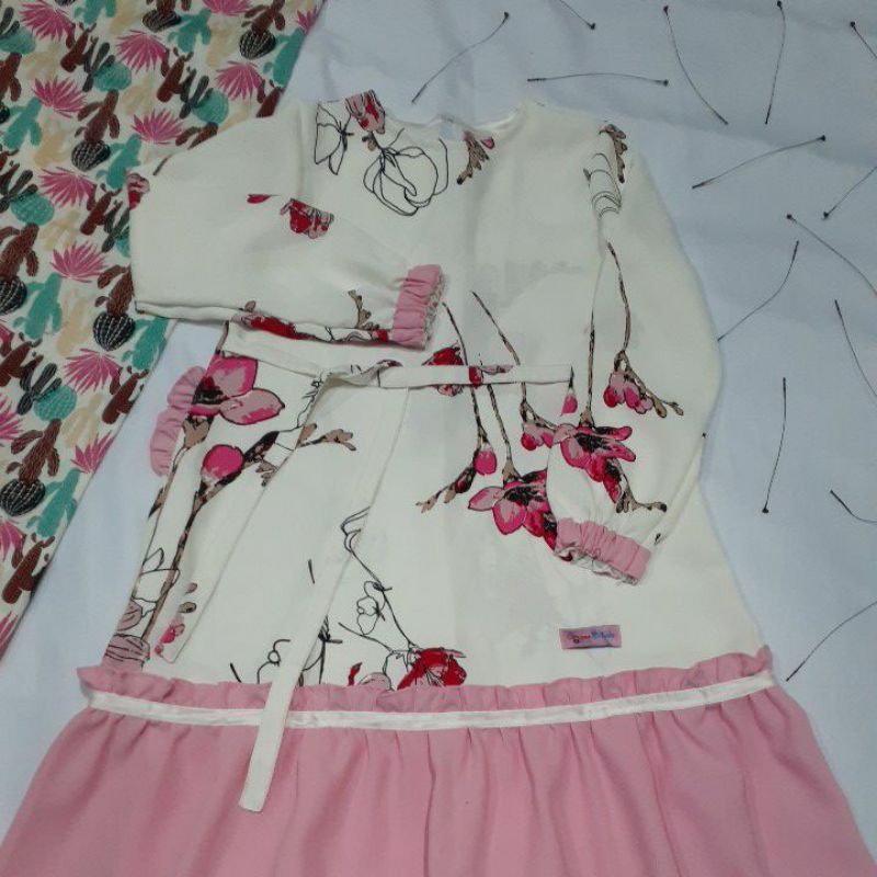 gamis anak motif bunga