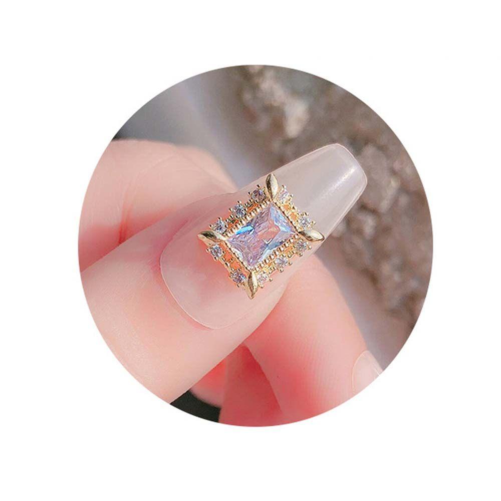 Agustina Nail Art Rhinestones Mewah Shiny Bunga Manicure Aksesoris Busur Berlian Ornamen DIY Nail Art Perhiasan