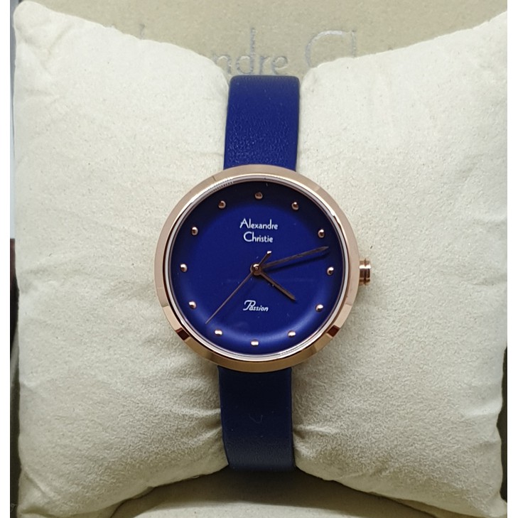 Alexandre Christie Ac 2745 Rosegold Blue, Jam Tangan Wanita, Original