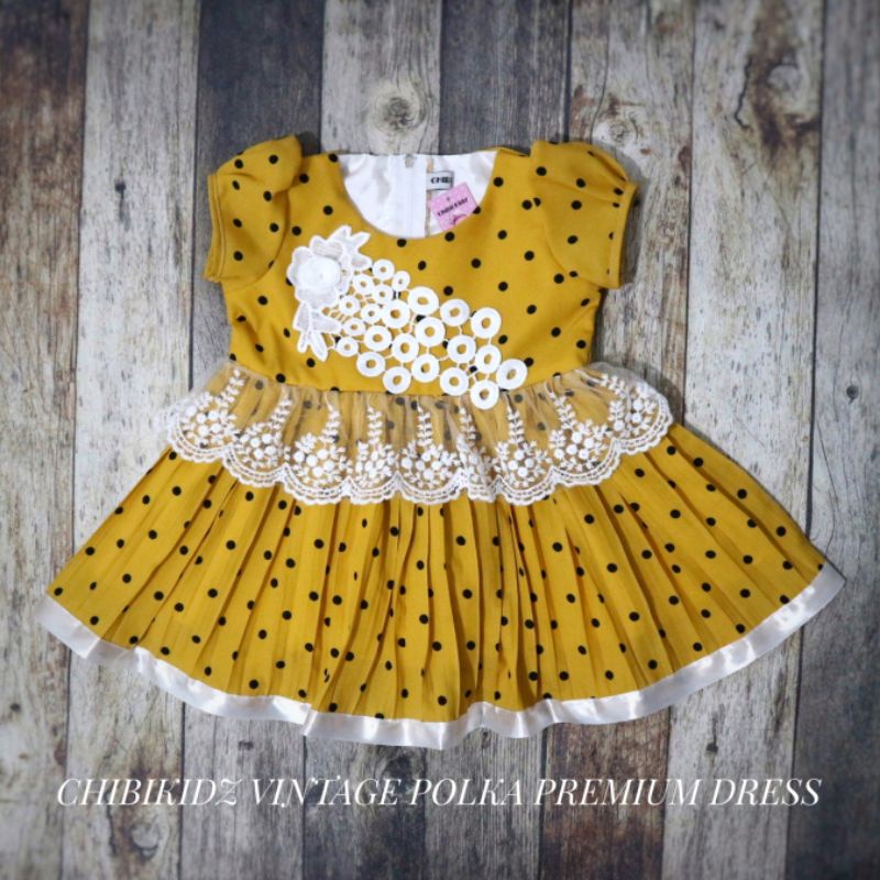 CHIBIKIDZ VINTAGE POLKA PREMIUM DRESS