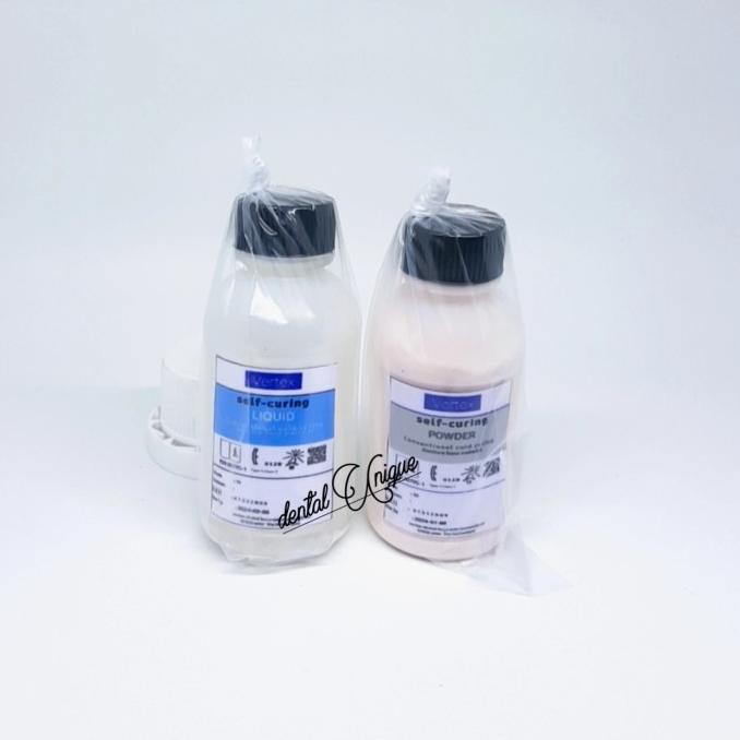 PAKETAN SC LIQUID DAN BUBUK VERTEX 50ML 50GR LEM GIGI PALSU YG PATAH