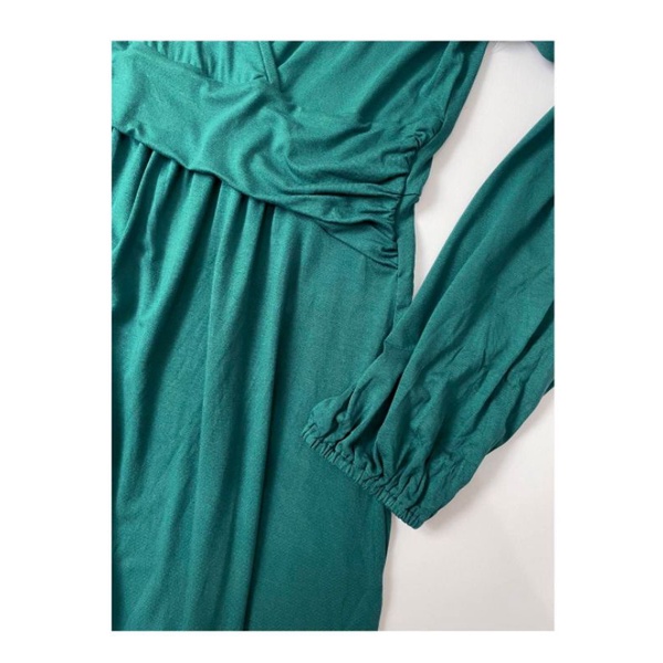 Old navy jade green wrapped jersey longsleeve dres