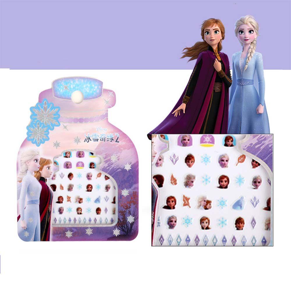 Mxbeauty Kartun Stiker Kuku 3D Anak Hadiah Elsa Manicure White Princess Self Adhesive Nail Art Dekorasi