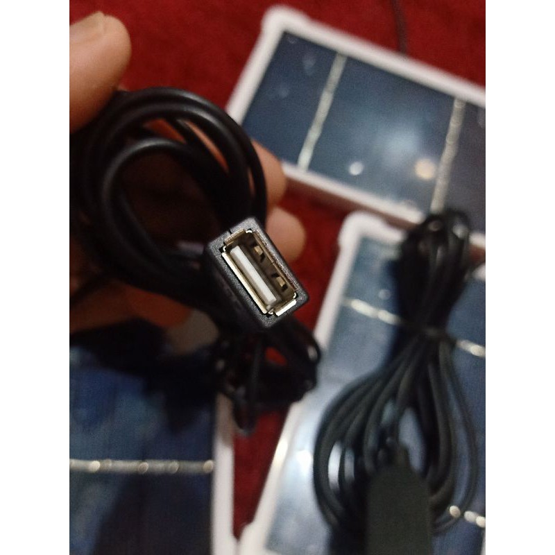 solar cell/panel solar + colok female DIY 5v 1,1wp