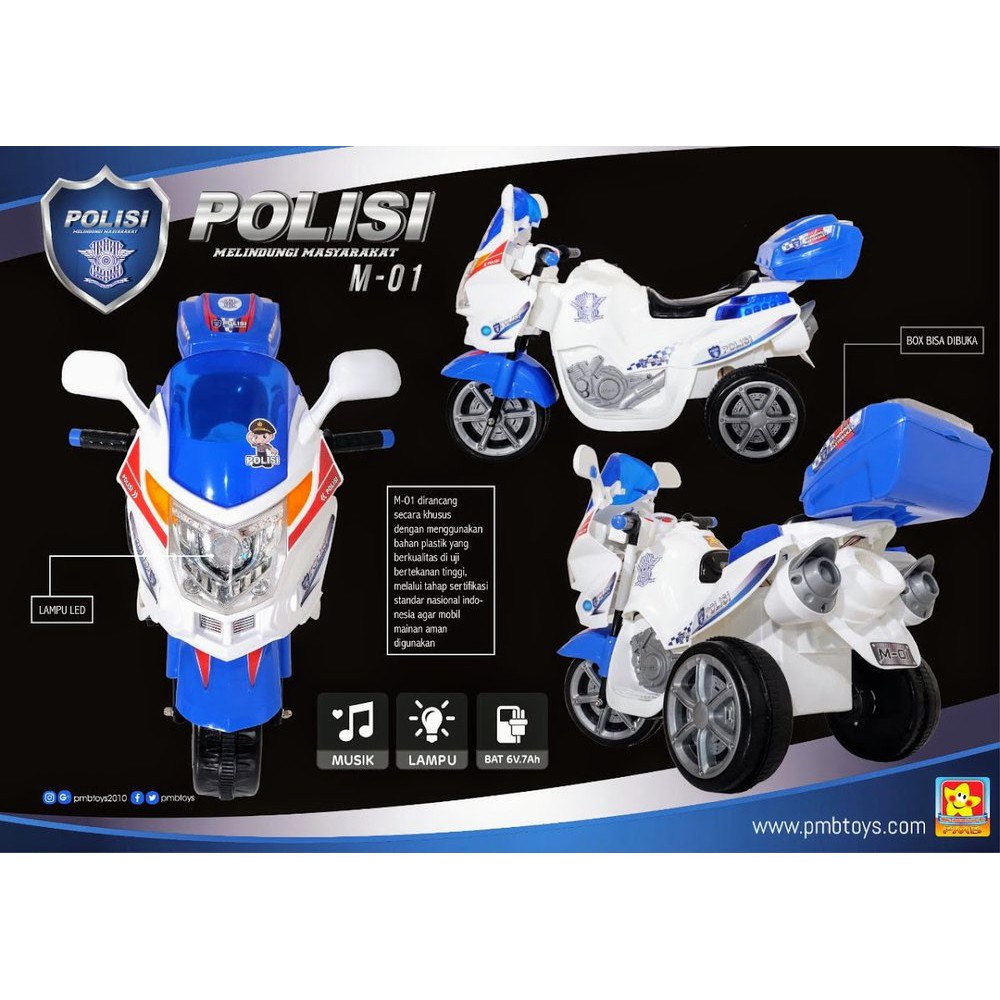  mainan anak sepeda motor aki  PMB M02 Shopee Indonesia