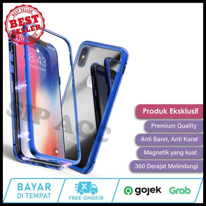 Casing Iphone 11 / 11 Pro Max Phone Case Magnetic Magnet Metal Glass