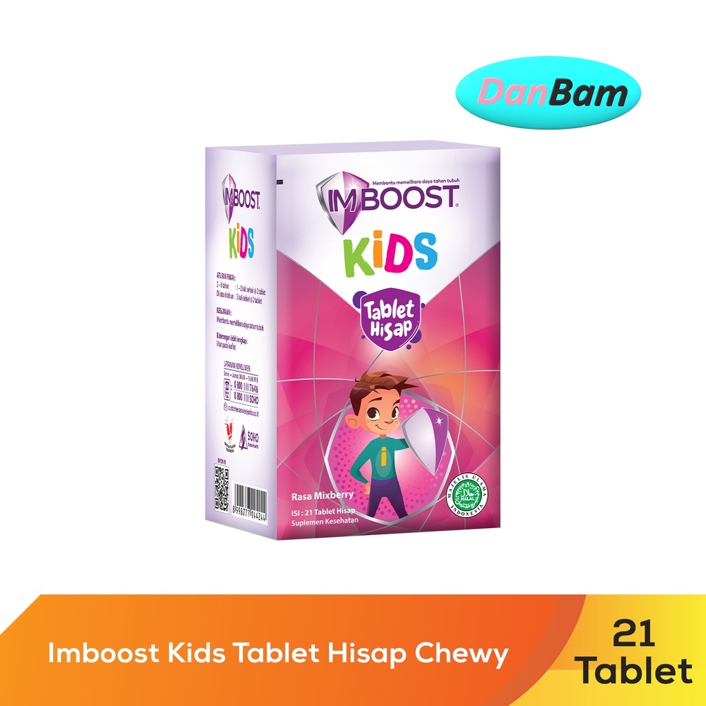 Imboost Kids Tablet Hisap Chew - Isi 21 Tablet