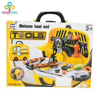 DELUXE TOOL SET  008 916 MAINAN  COWOK  TUKANG TUKANGAN 